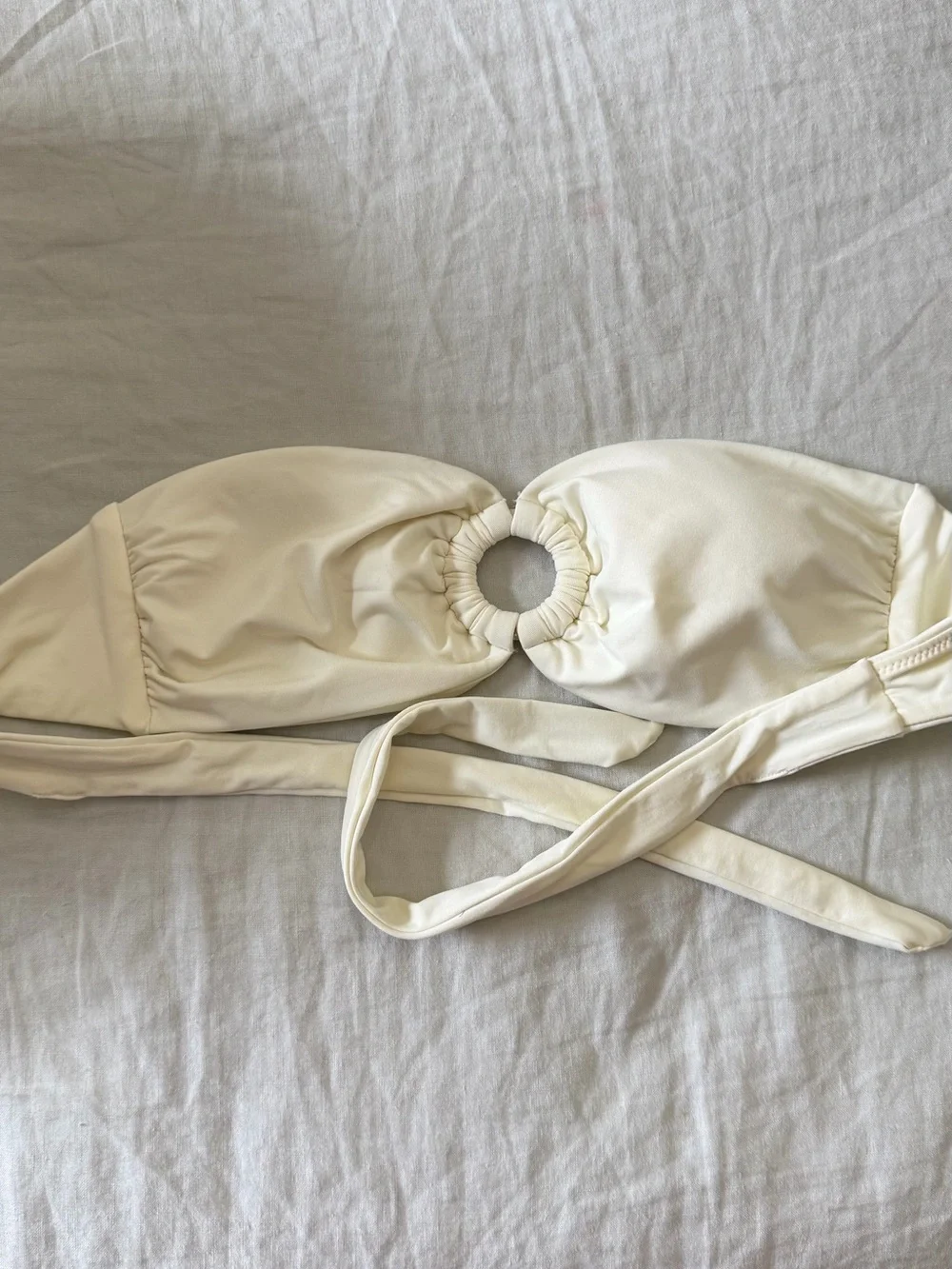 Monday Swimwear Cream Bandeau Bikini Top